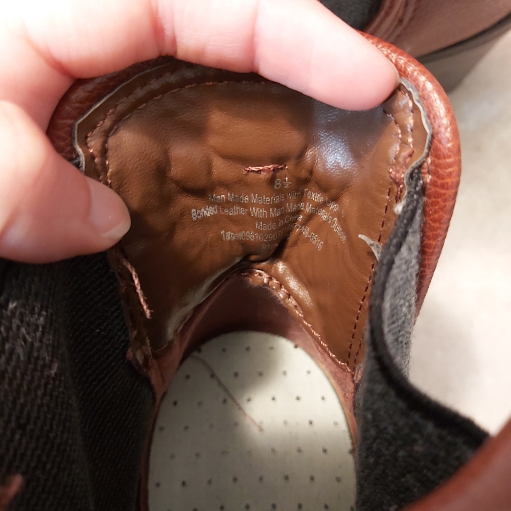 Brown/Burgundy Leather Heeled Booties Size 8.5 - Picture 8 of 14
